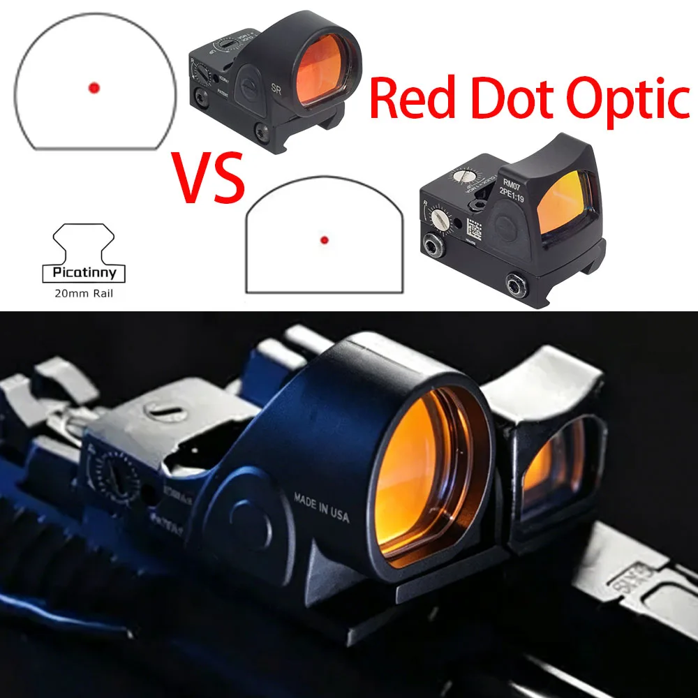 Mira red dot táctica punto rojo 20 mm Picatinny para caza y airsoft - imagen 4