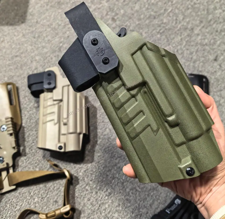 Funda táctica Kydex Glock P320, extracción rápida y bloqueo anticaídas