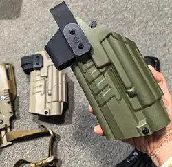 Funda táctica Kydex Glock P320, extracción rápida y bloqueo anticaídas
