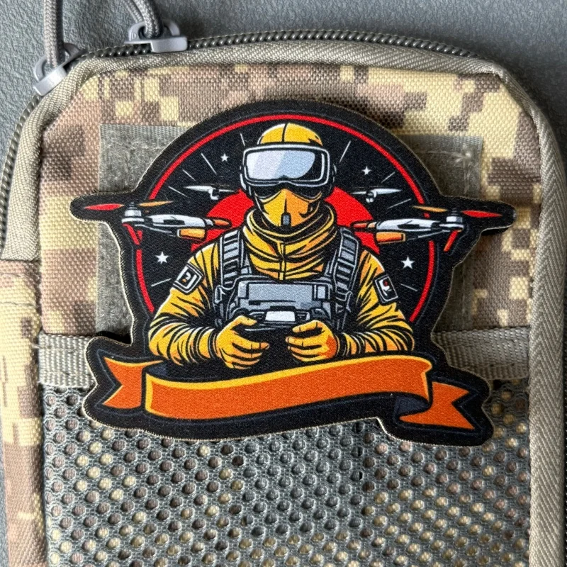 Parche táctico FPV operador con velcro gancho y bucle - imagen 5