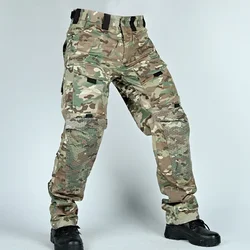Pantalones tácticos camuflaje hombre ripstop multibolsillos resistentes