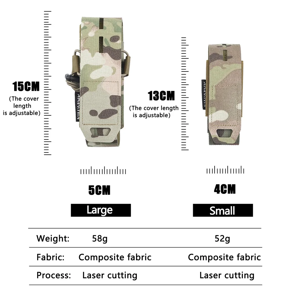 Bolsa táctica MOLLE modular para flashbang, humo y cargadores - imagen 4