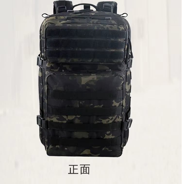 Mochila abierta y distribución práctica
