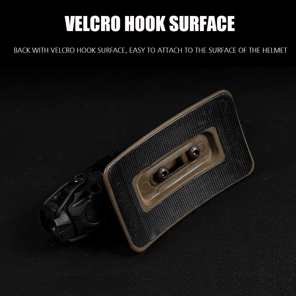 Adaptador base táctico para casco – Montaje fijo GoPro y linterna - imagen 2