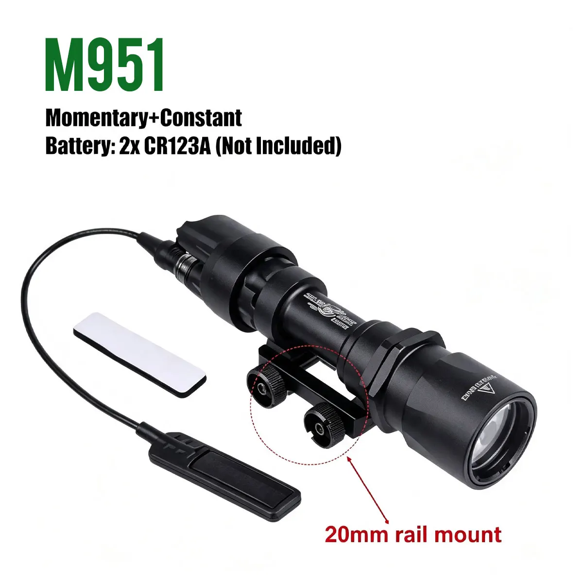 SureFire M952 IR linterna táctica LED infrarroja estroboscópica QD - imagen 3