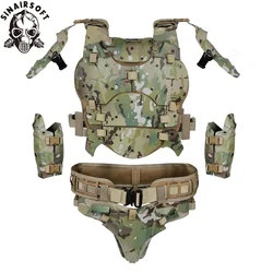 Chaleco táctico paintball protecciones extraíbles codera peto