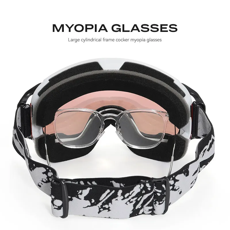 JSJM Gafas de esquí antiniebla doble capa a prueba de viento - imagen 3