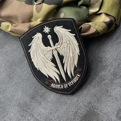 Parche táctico bordado alas espada militar para mochila con velcro