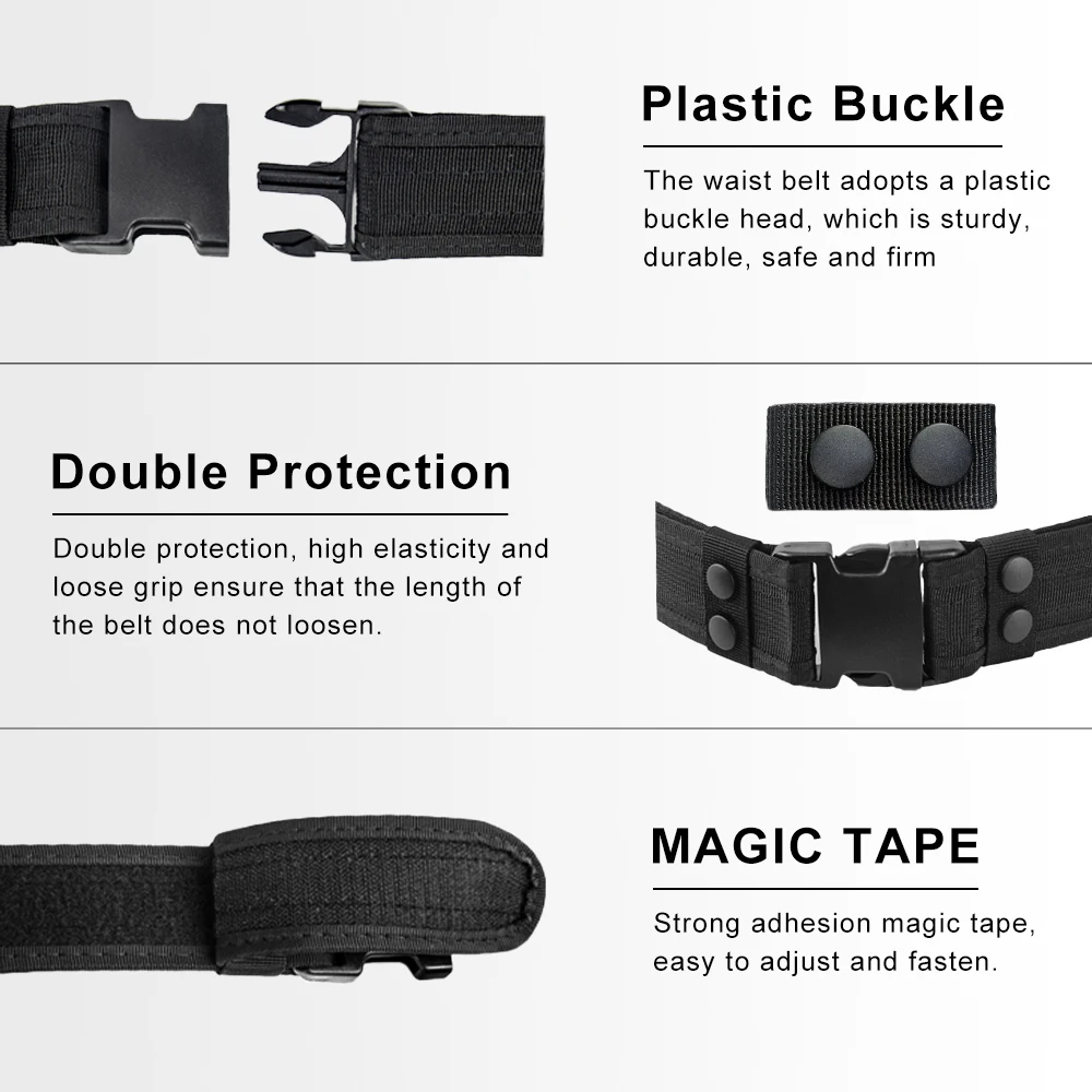 Cinturón táctico MOLLE con funda de pistola - imagen 2