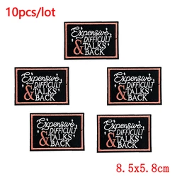 Parches letras bordados termoadhesivos para planchar en ropa y mochilas