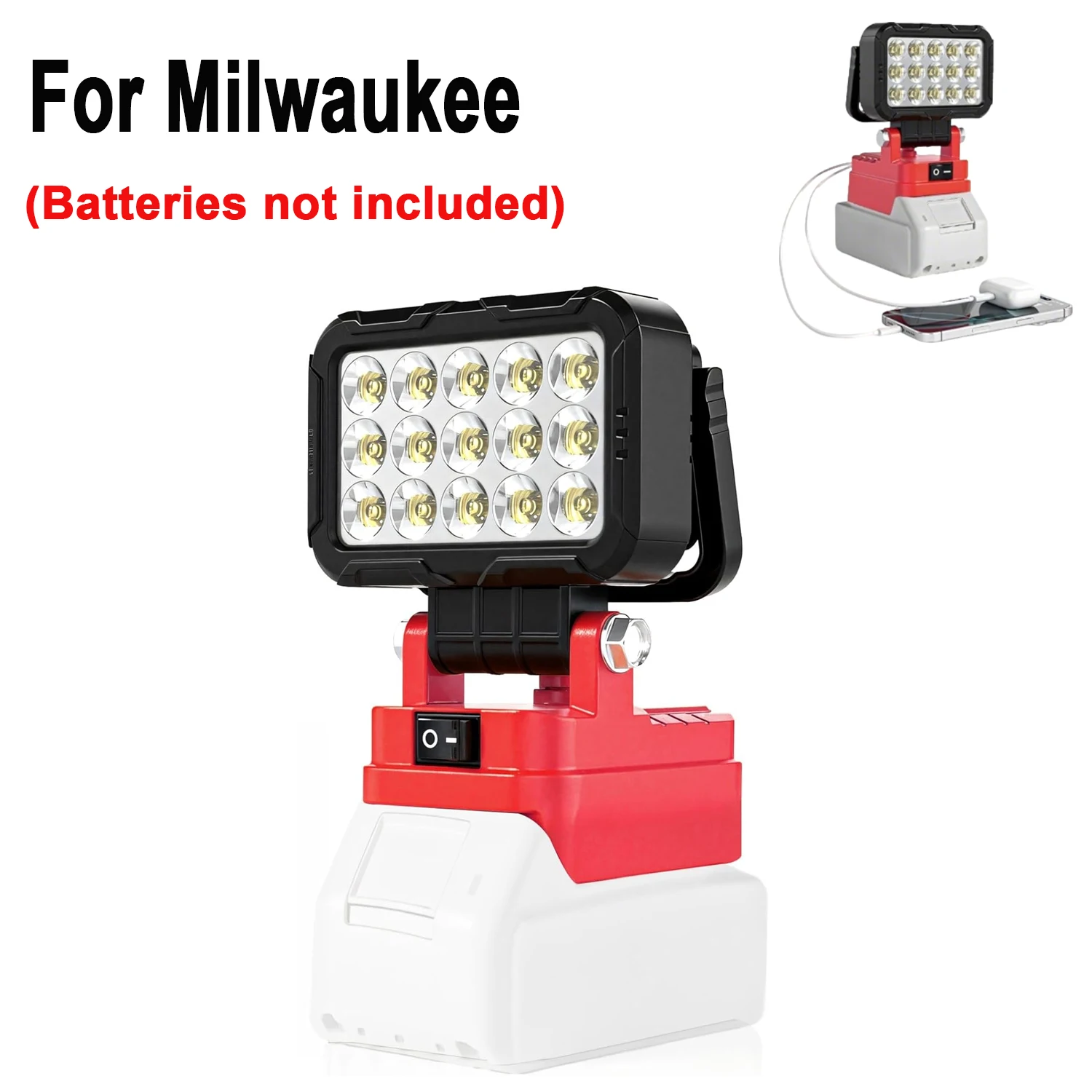 Lámpara de Trabajo LED Ajustable Inalámbrica con USB - Milwaukee