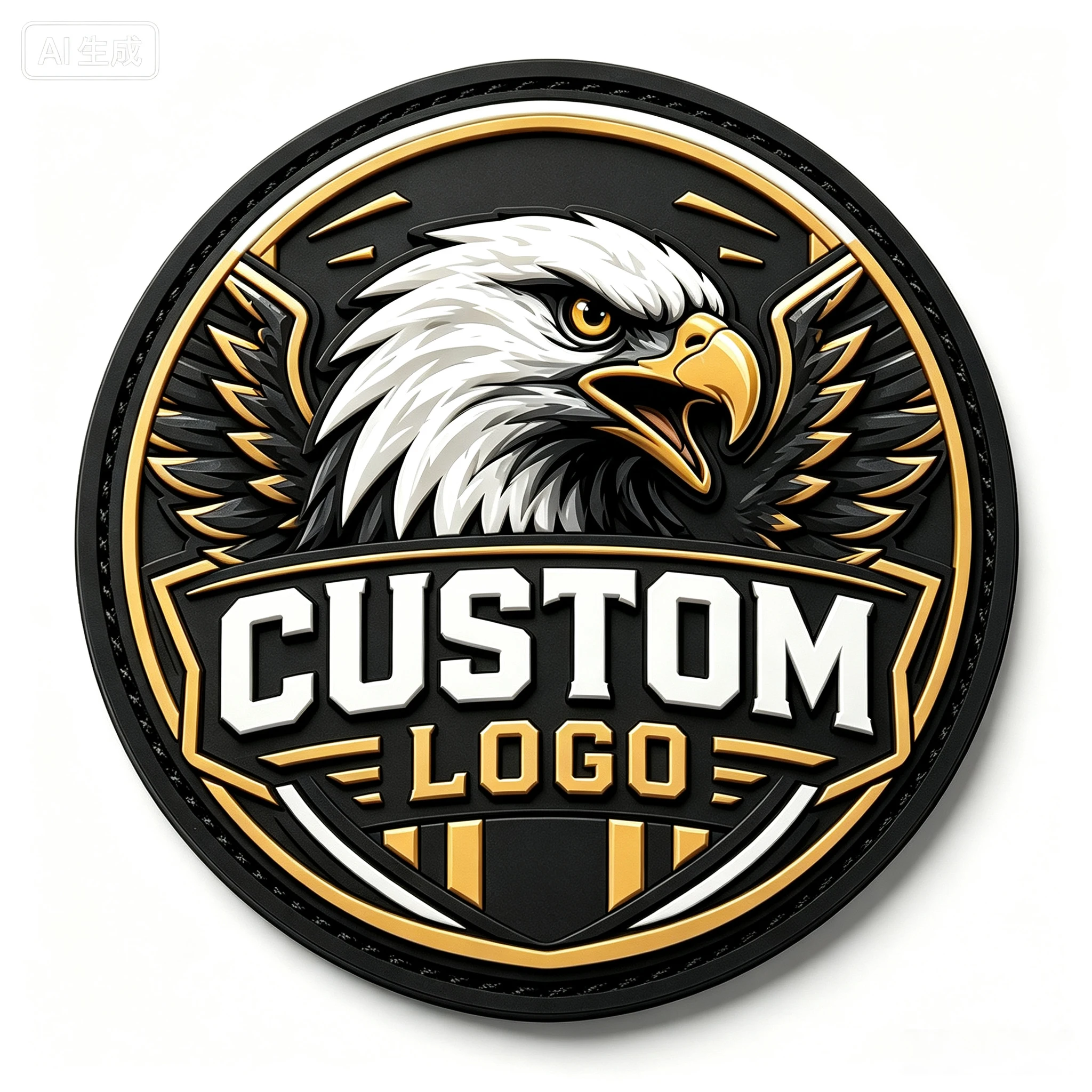 Parche de silicona 3D personalizado con velcro para ropa y gorras