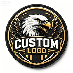 Parche de silicona 3D personalizado con velcro para ropa y gorras