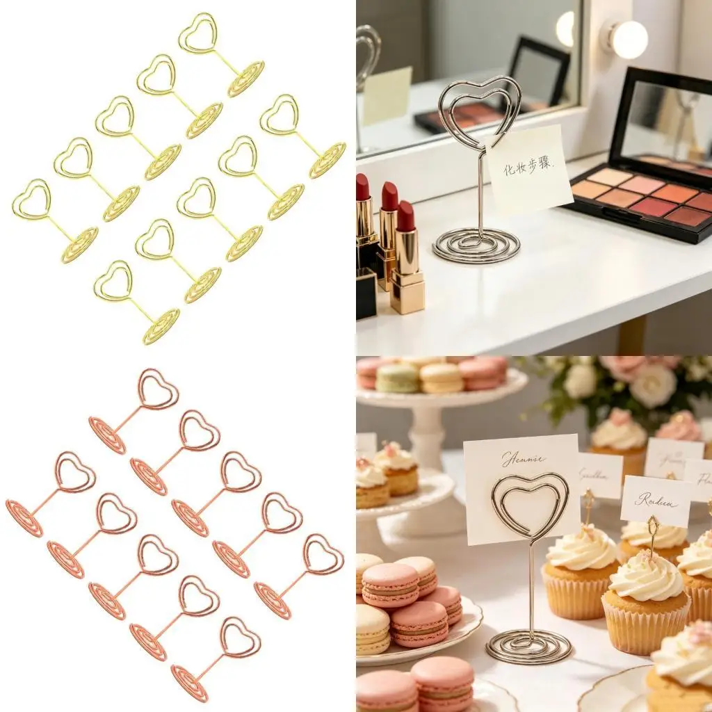 Soporte números decorativos metal forma corazón para eventos - imagen 5