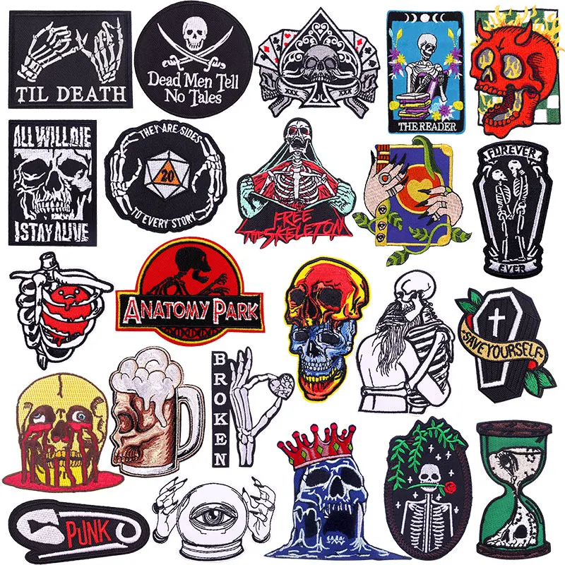 Parche bordado Punk Rock para ropa – Fusible, coser y decorativo DIY - imagen 3
