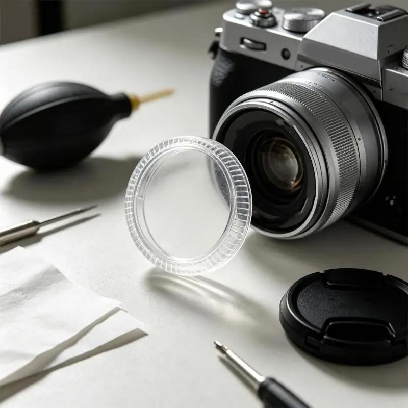 Tapa trasera lente cámara transparente con agarre texturizado - imagen 3