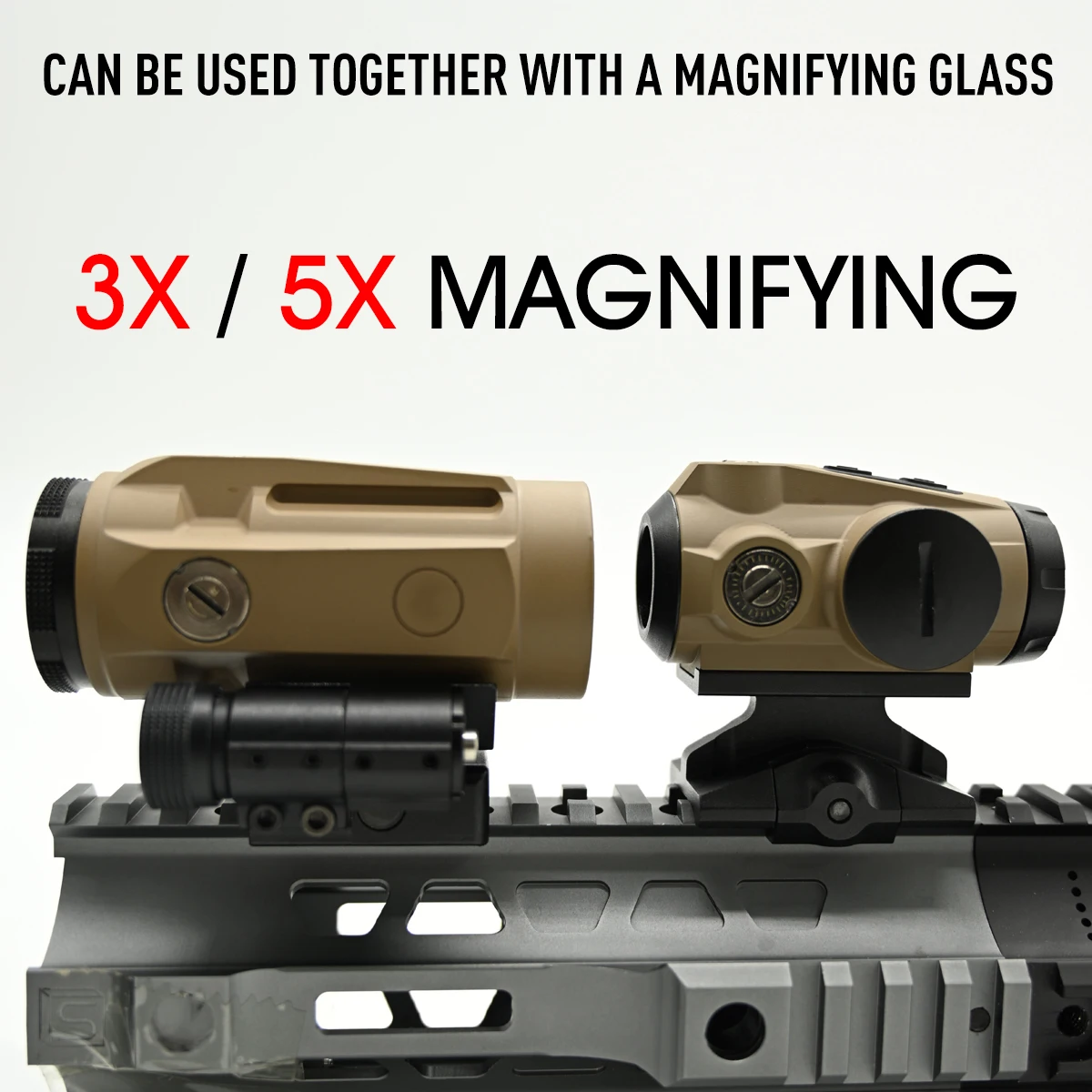 Mira holográfica R5 GEN II punto rojo con lupa 3x - Soporte riel 20mm Airsoft - imagen 2