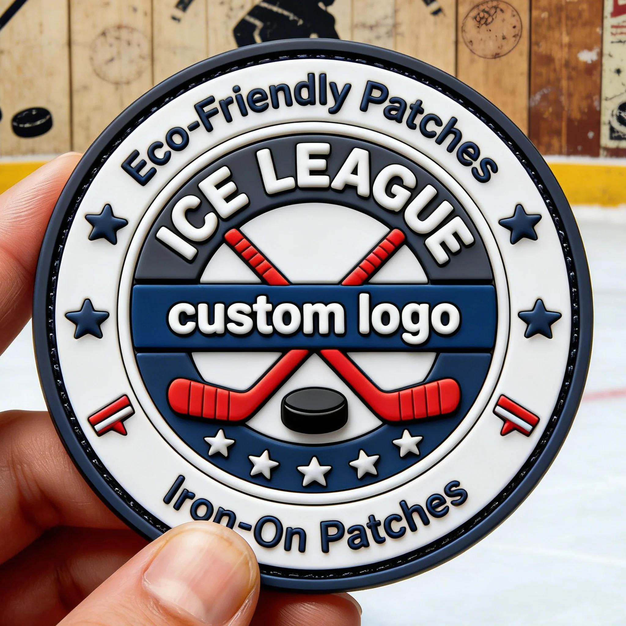 Parche letras 3D PVC silicona caucho relieve desgastado para coser - imagen 5