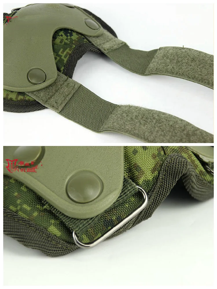 6B51 Rodilleras tácticas y coderas camuflaje verde