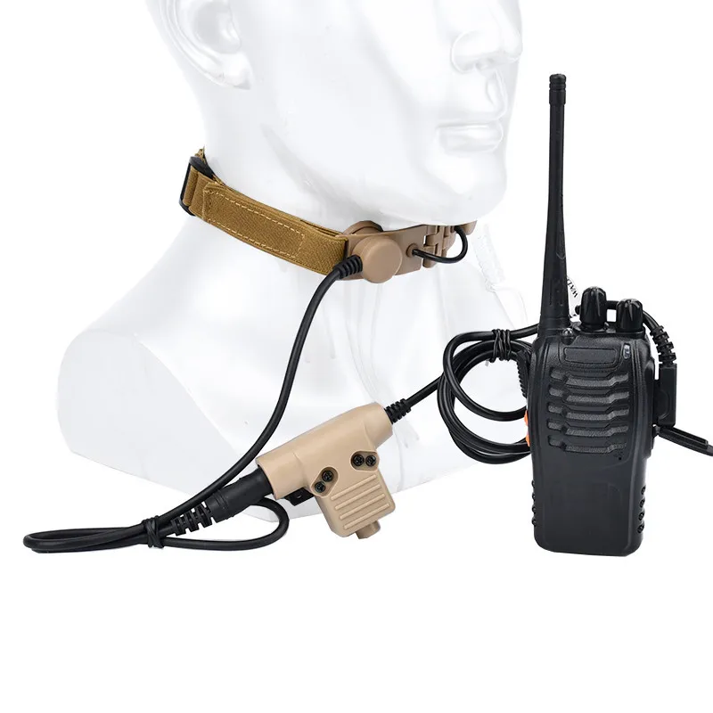 Micrófono de garganta táctico para radios Kenwood/BaoFeng UV-5R/UV-5X - imagen 5