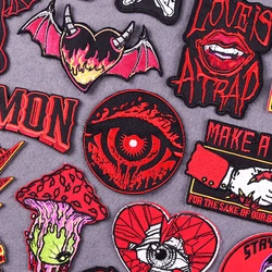 Parche bordado punk demonio para planchar o coser