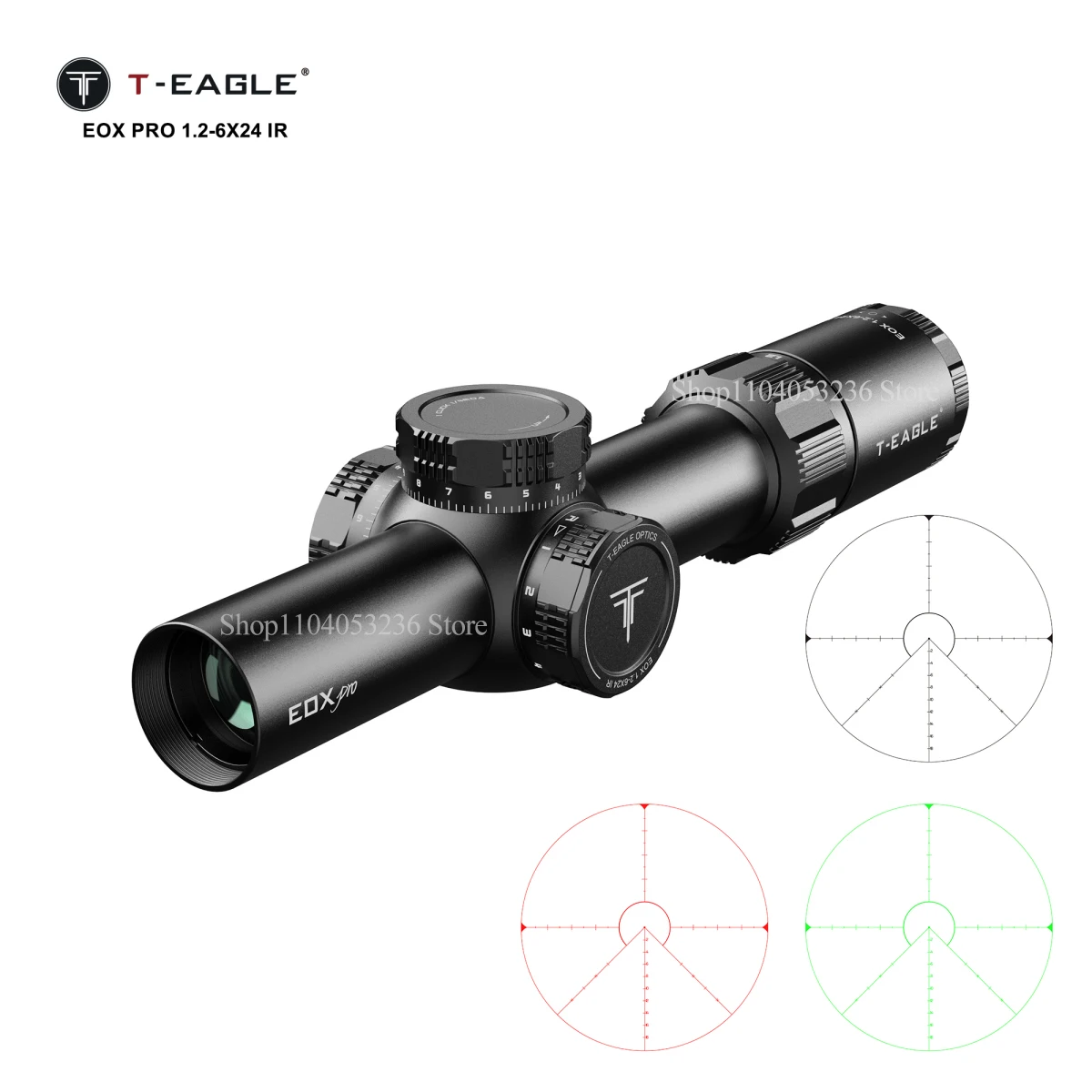 T-Eagle EOX PRO mira telescópica táctica retícula iluminada roja/verde - imagen 2