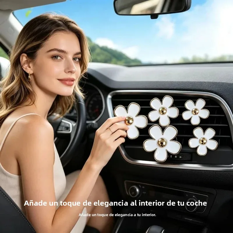 Ambientador para coche de crisantemo, diseño aromático