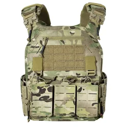 Chaleco táctico modular 1000D con liberación rápida y bolsas triple