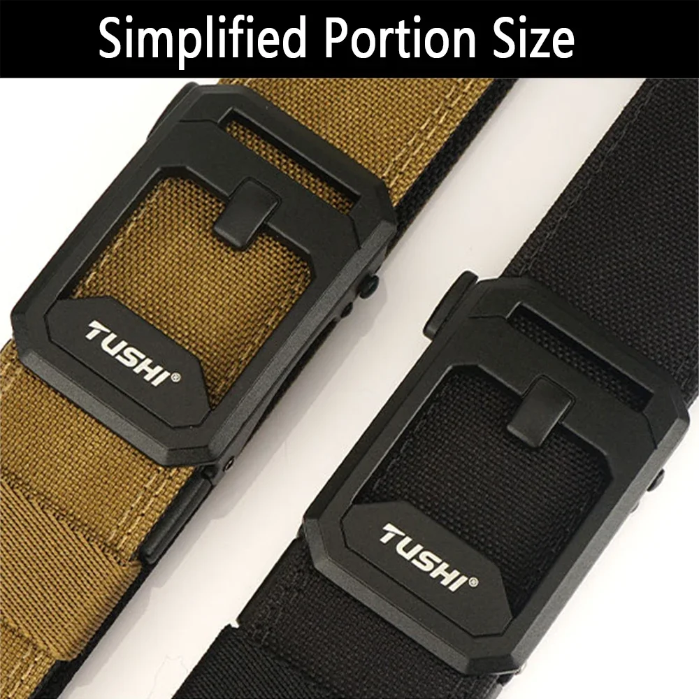 TUSHI Cinturón táctico de nylon rígido automático resistente - imagen 5