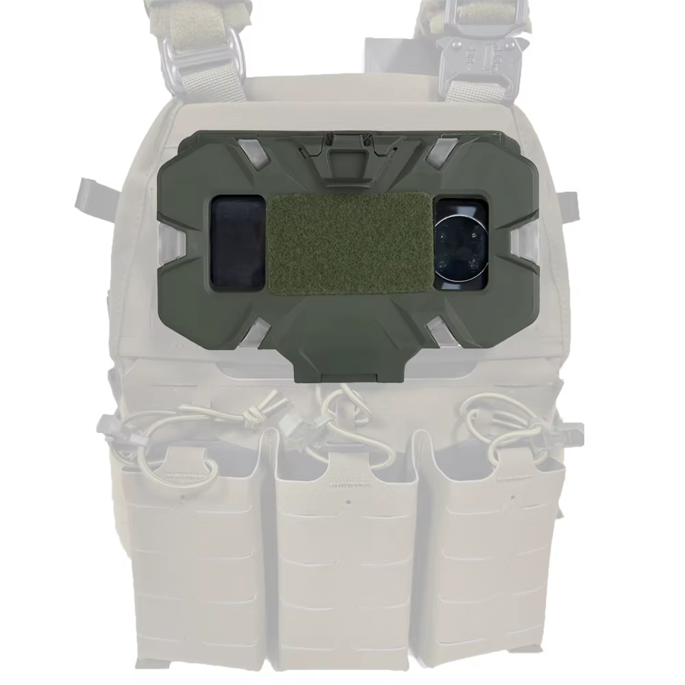 Portamóvil táctico MOLLE plegable – Panel para chaleco y airsoft
