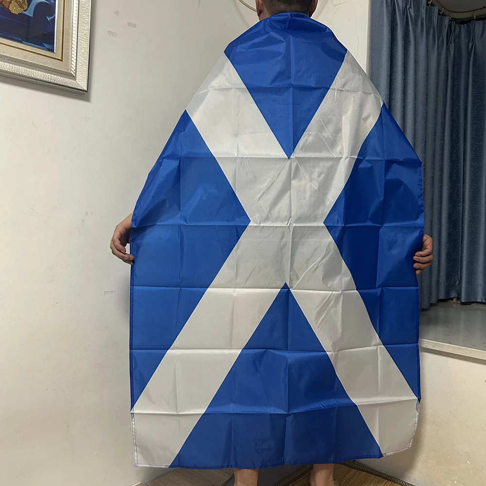 Bandera de Escocia poliéster tipo chal para fútbol exterior