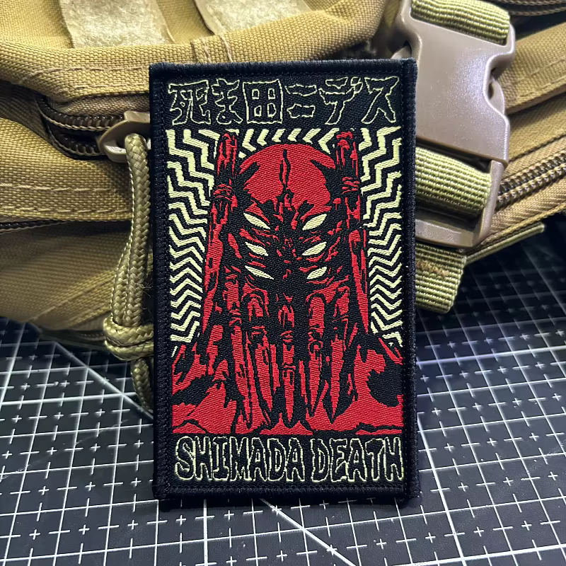 Parche táctico Shimada muerte bordado con velcro para mochila - imagen 2