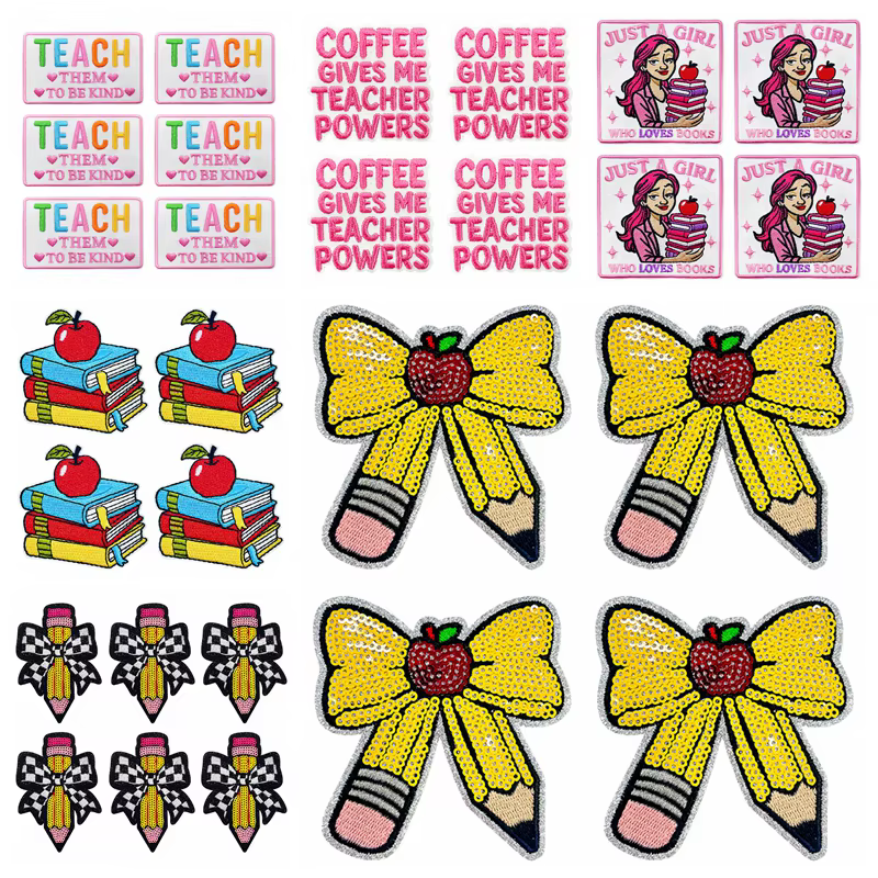 Parche bordado infantil con letras – Planchar en ropa - imagen 4