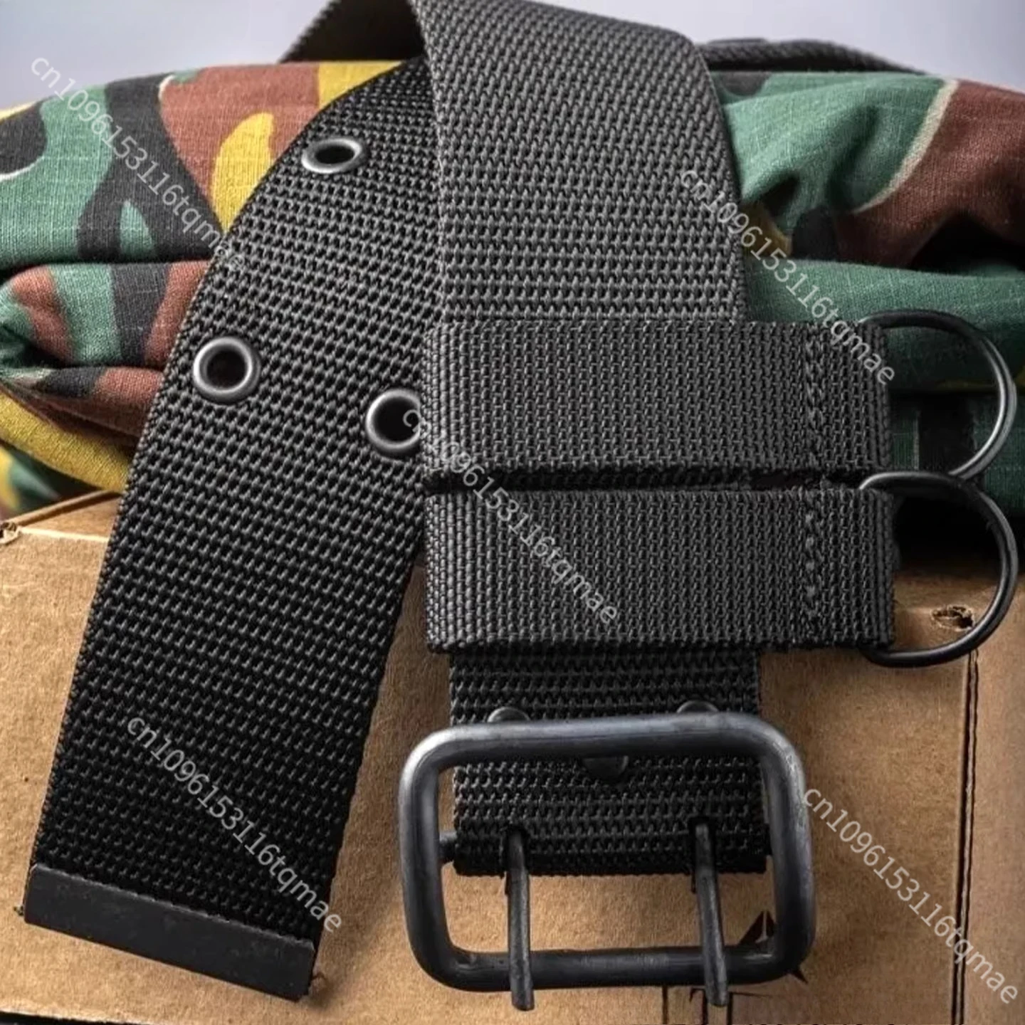 Cinturón táctico VKBO ruso de nailon ventilado negro con doble aguja - imagen 5