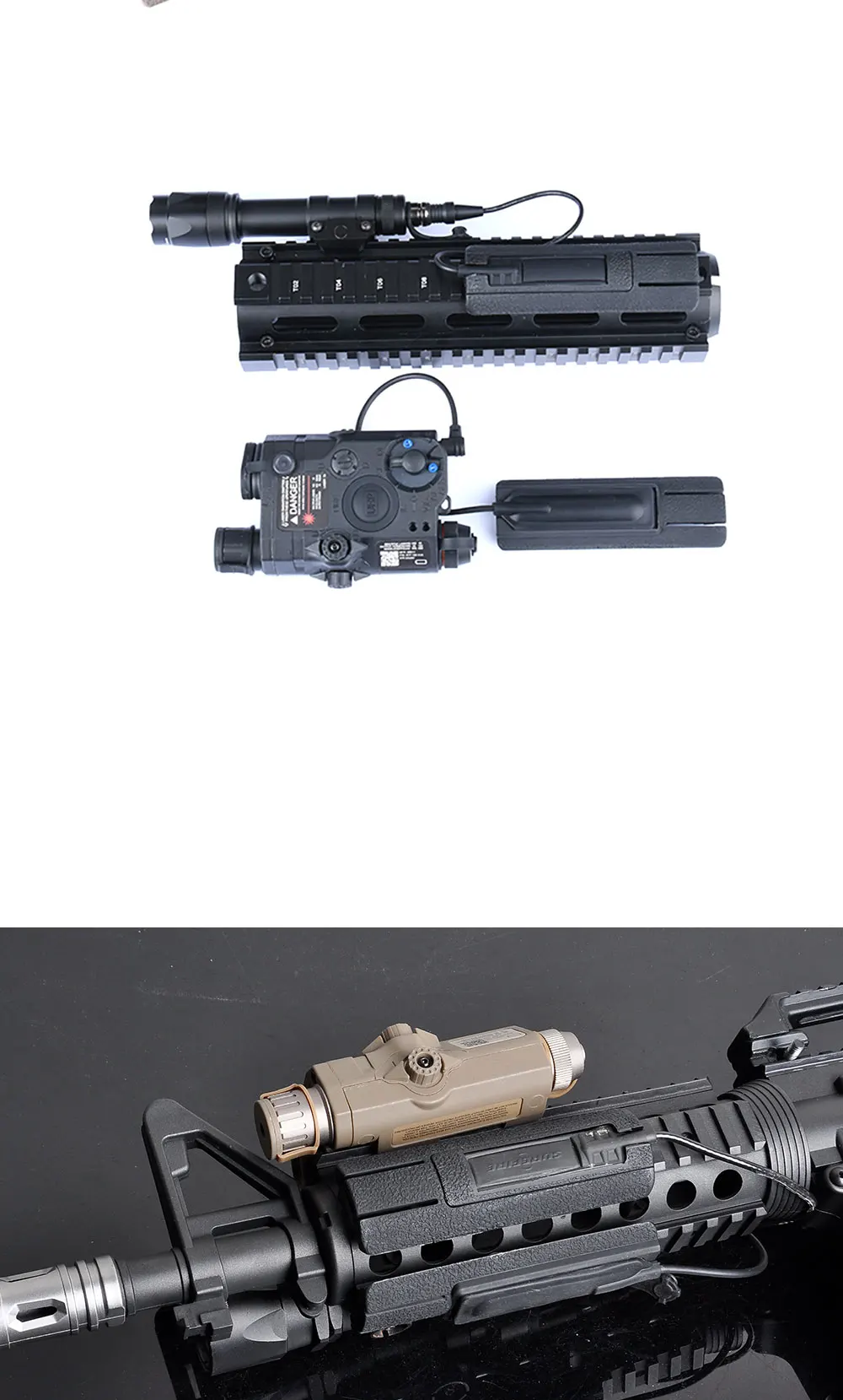 Diseño táctico para accesorios de airsoft