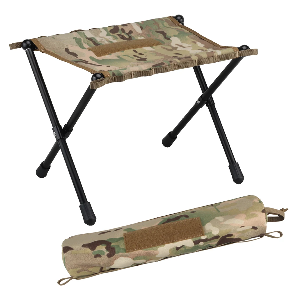 Taburete táctico camping plegable – Camuflaje forest para exterior - imagen 5