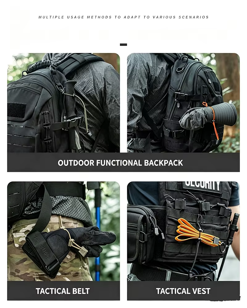 Correas fijas para bastones trekking con hebillas elásticas ajustables