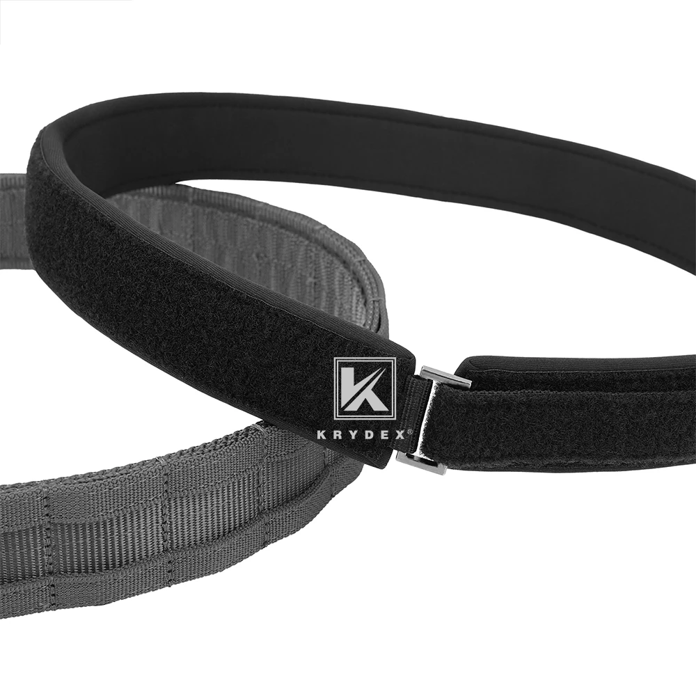 KRYDEX cinturón táctico acolchado interior con forro bucle negro - imagen 2