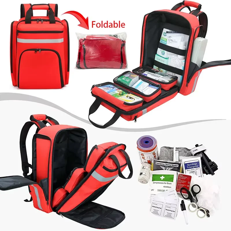 Mochila de emergencia impermeable con botiquín y desfibrilador - imagen 2