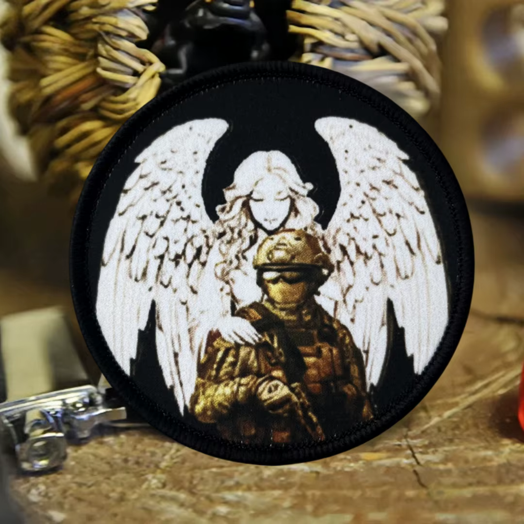 Parche táctico MOLLE con velcro insignia ángel militar - imagen 2