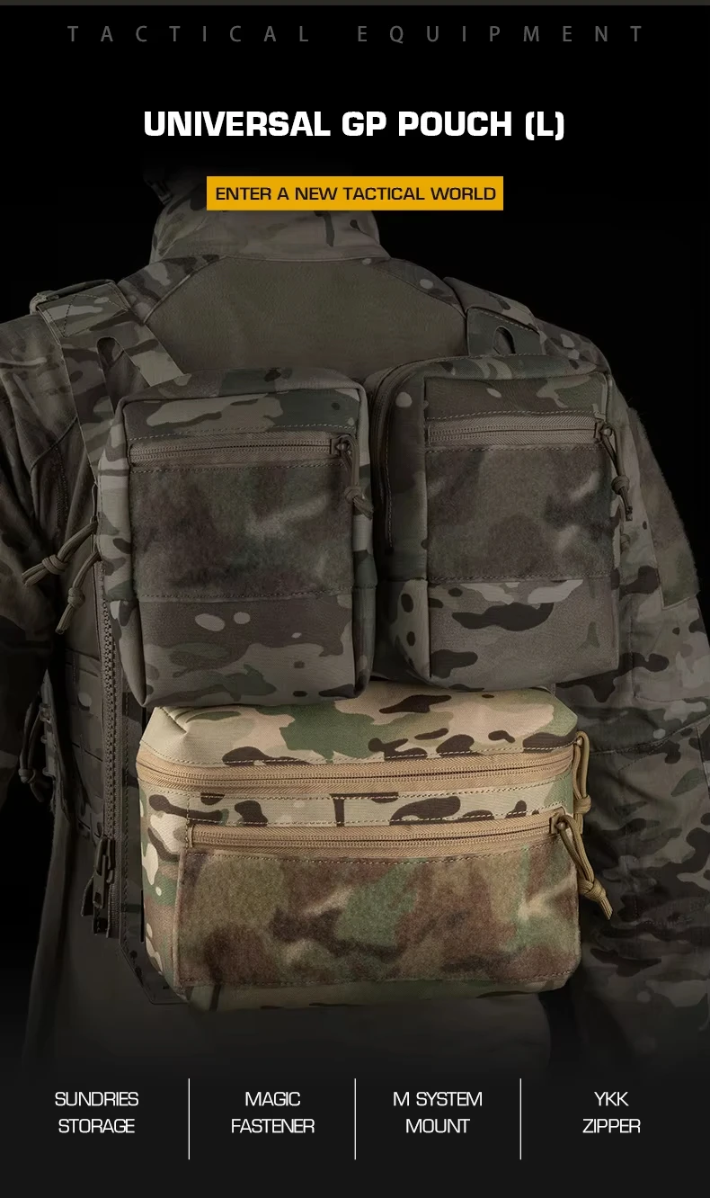 Bolsa táctica MOLLE vista frontal
