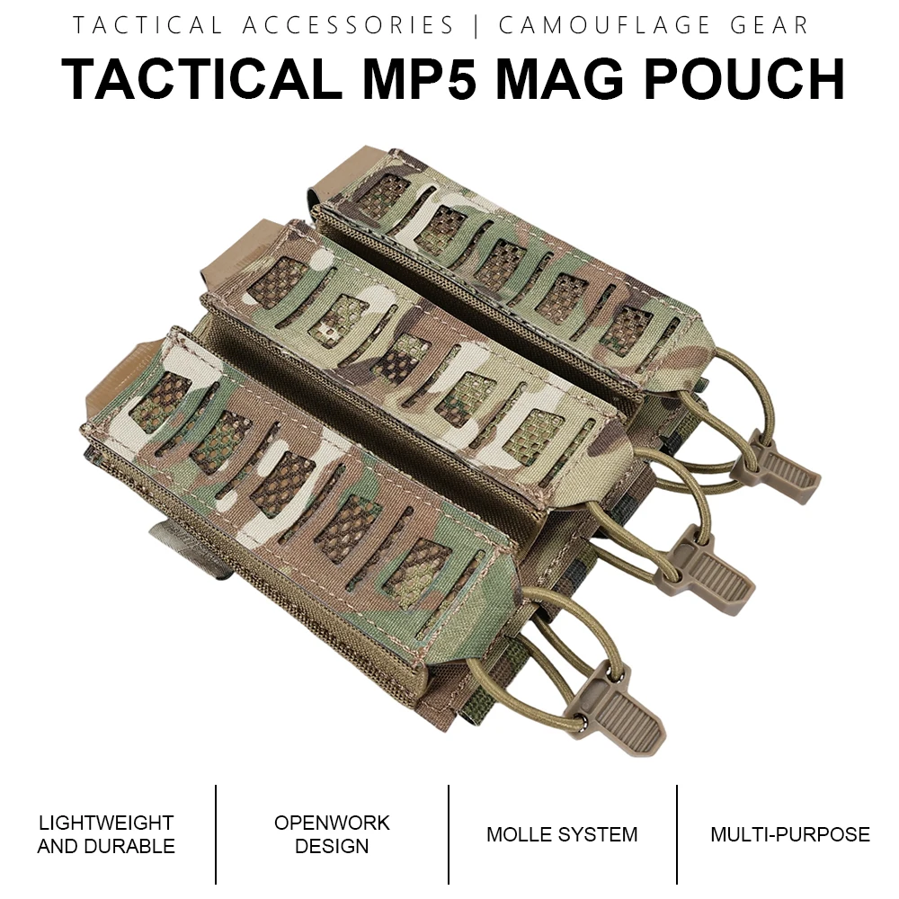 Bolsa táctica SINAIRSOFT para cargadores MP5/MP7 en color negro