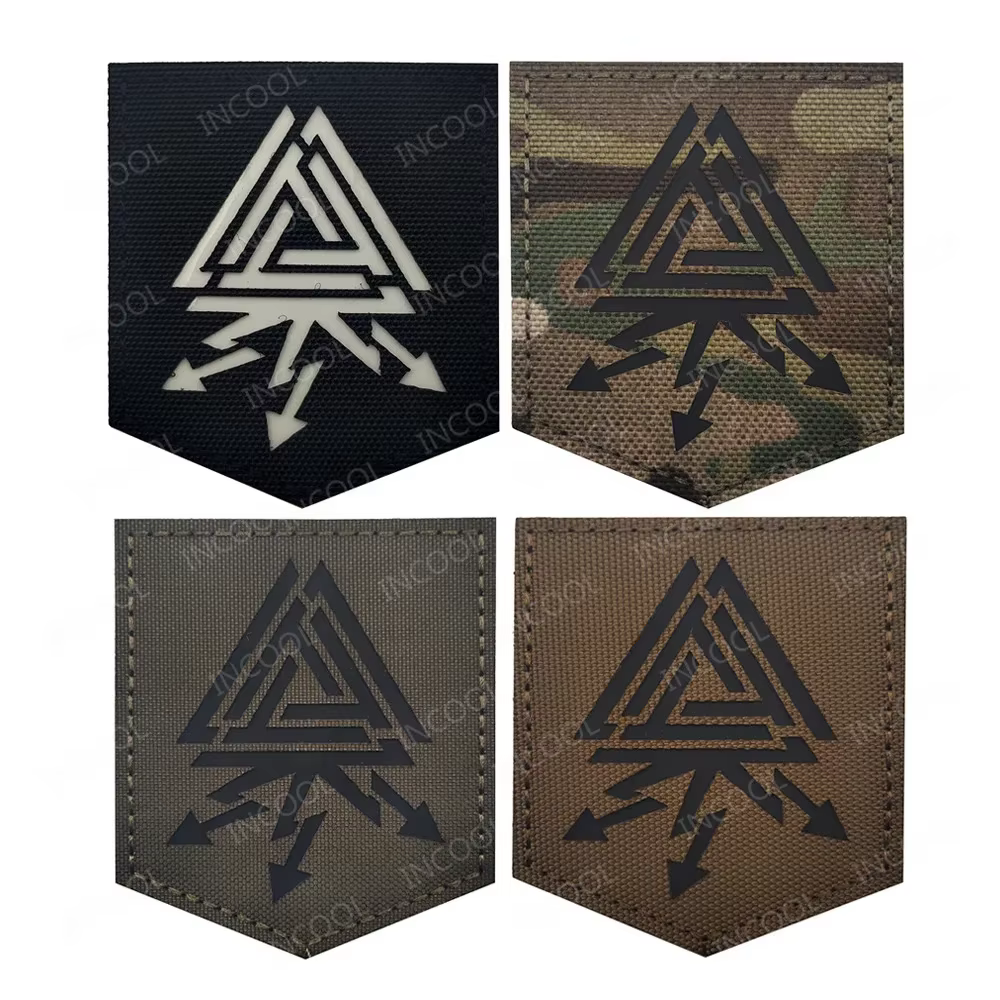 Parche táctico vikingo lobo brújula 3D reflectante - imagen 4
