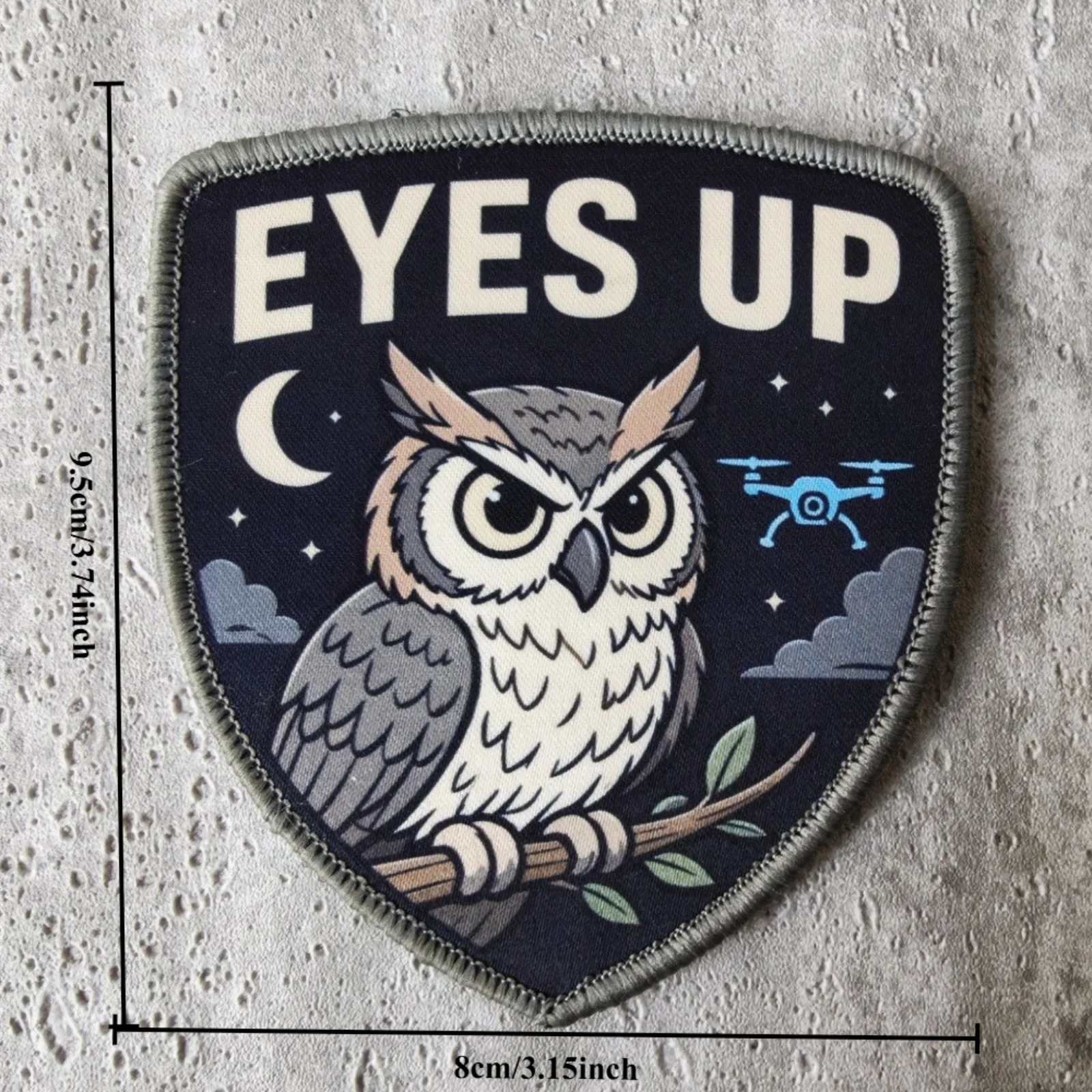 Parche táctico EYES UP OWL – Insignia para piloto de dron - imagen 4