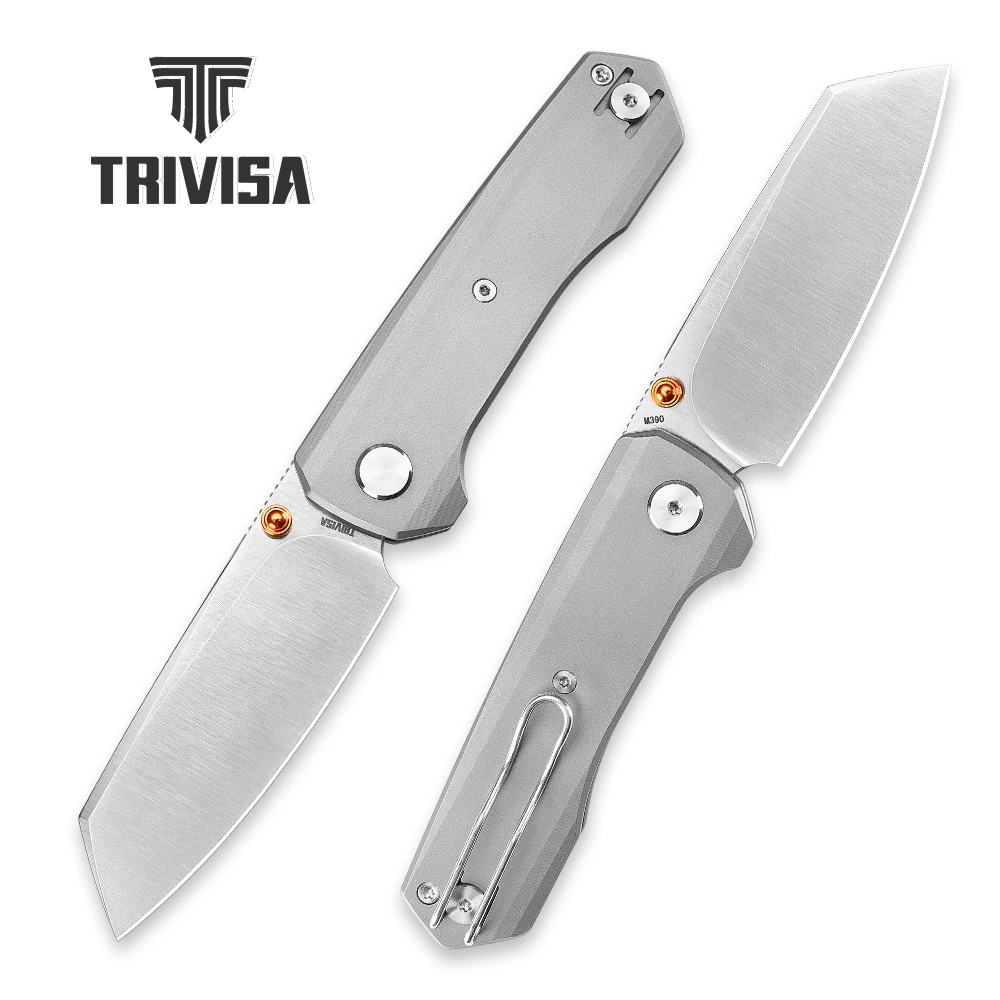 TRIVISA Scarab cuchillo plegable M390 de titanio para supervivencia - imagen 2