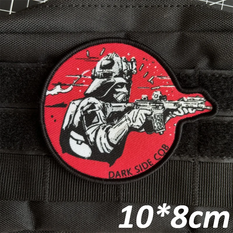 Parche táctico samurái negro con detalle del tejido Skywalker