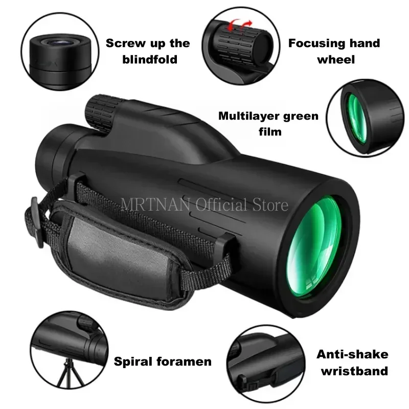 Monocular profesional de largo alcance telescopio para acampar - imagen 4
