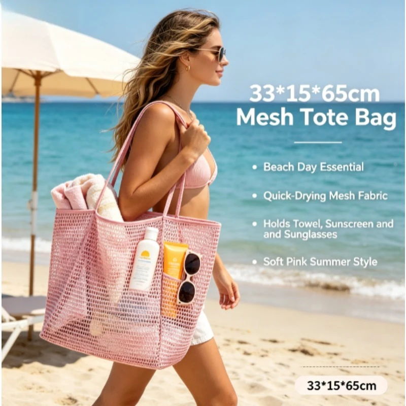Bolsa de hombro gran capacidad estilo playero para viajes - imagen 4