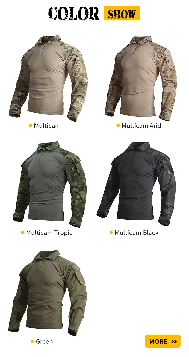 Vista trasera y laterales de la camisa G3