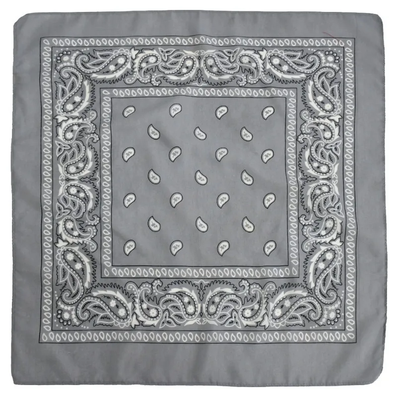 Bandana cuadrada paisley negro rojo estilo hip hop – Táctica unisex - imagen 3